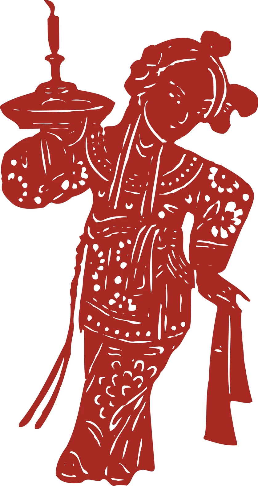 中国风中式传统喜庆民俗人物动物窗花剪纸插画边框AI矢量PNG素材【2415】